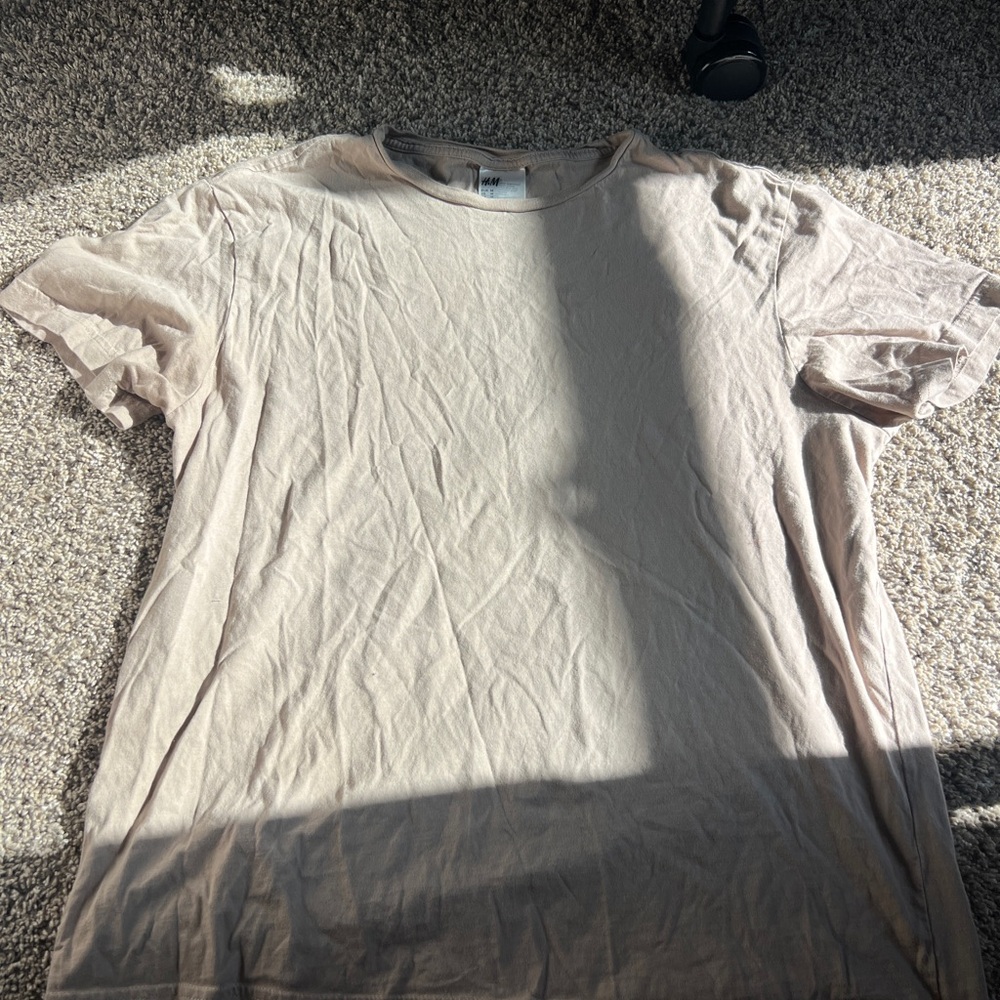 H&M Light Beige Short Sleeve Tee